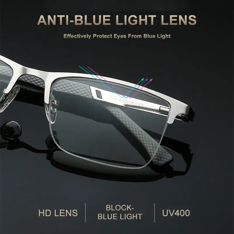 Metal Frame Anti Blue Light Reading Glasses – Sunray Glasses