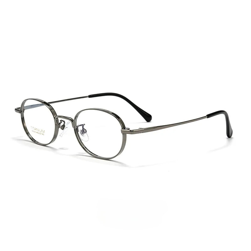 New Pure Titanium Oval Progressive Photochromic Reading Glasses