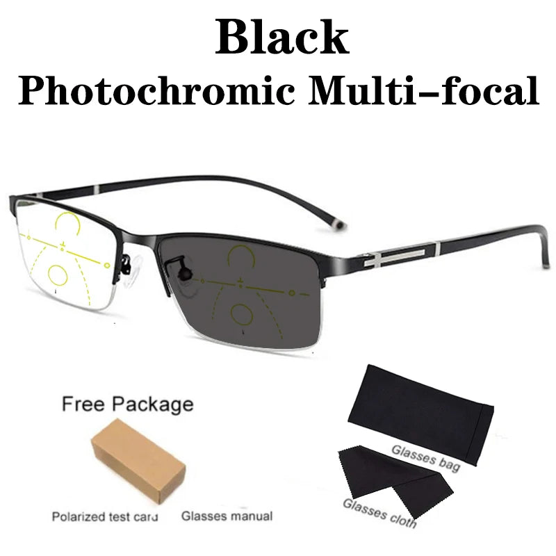 Progressive Multifocal Photochromic Reading Glasses