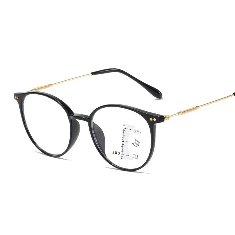 Retro Ultralight Multifocal Progressive Anti-blue Light Near Far Reading Glasses