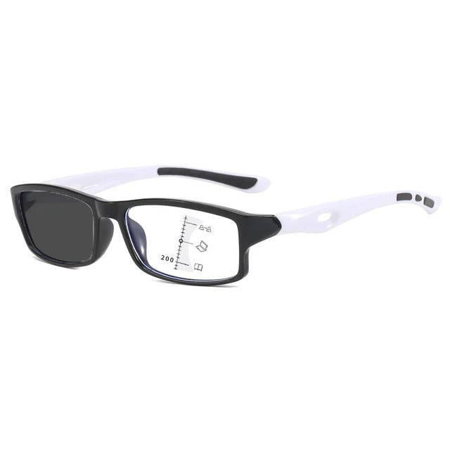 Sports Photochromic Multi-focal Anti-blue Light Reading Glasses