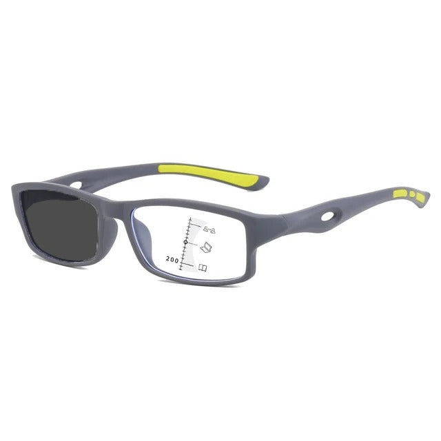 Sports Photochromic Multi-focal Anti-blue Light Reading Glasses