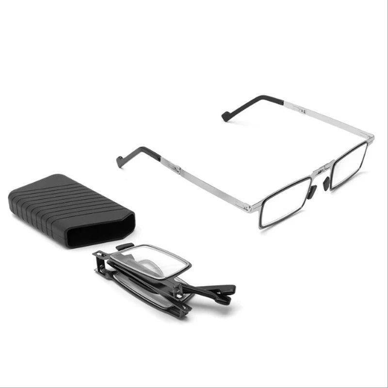 Ultra-thin Portable Folding  Anti-Blue Light Reading Glasses with Attach To Phone Case