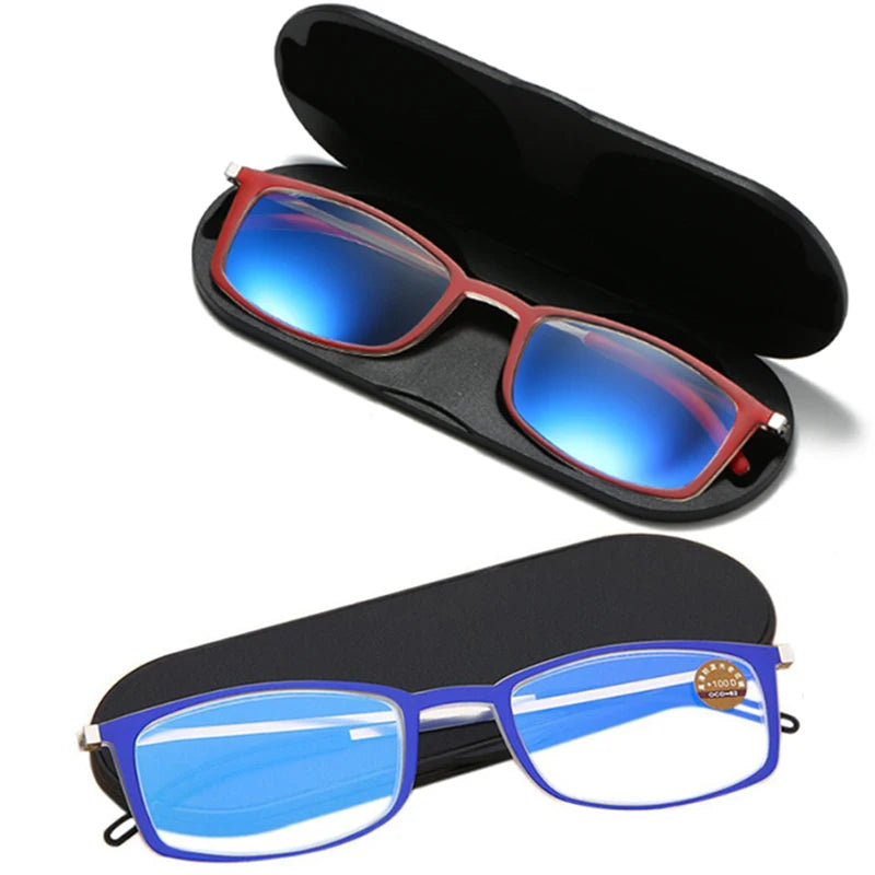 Ultra-thin Portable HD Anti-fatigue TR90 Light Design Anti-blue Light Magnifying Reading Glasses