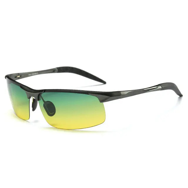 Aluminium HD Polarized Photochromic Sunglasses Men Anti-Glare Driving  Glasses