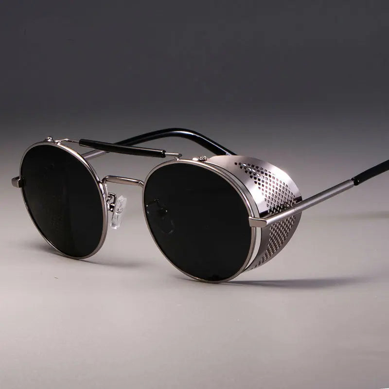 SilverPunk Round Sunglasses Prince Mirror Glasses Retro Sunglasses Men –  Three Lifetimes Online