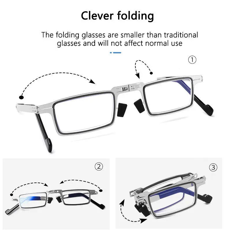 Ultra Light Titanium Screwless Foldable Reading Glasses 